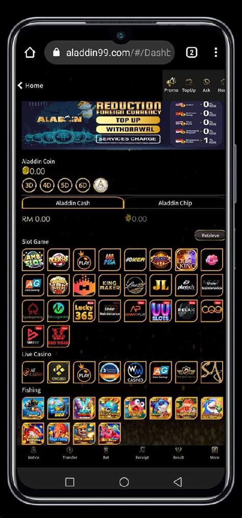ALADDIN99 移动赌场应用 .